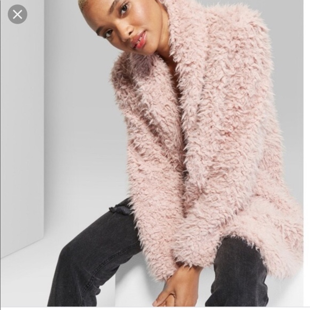 Wild fable pink teddy coat. So cozy